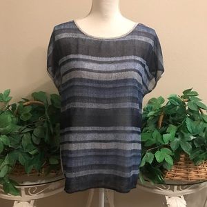 Two by Vince Camuto semi-sheer Casual Blouse